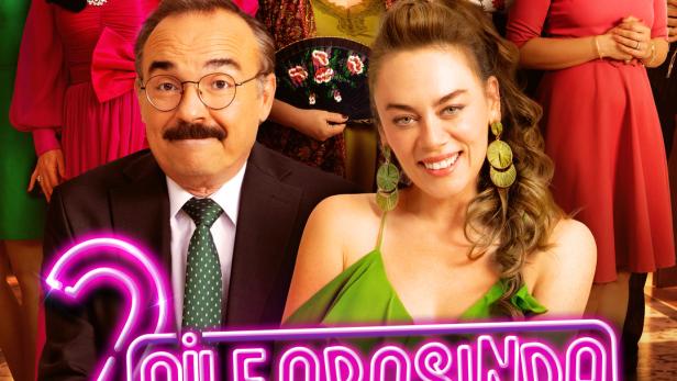 Ensemble-Promoposter des Films „2 Aile Arasında“ mit vielen Darstellern und leuchtendem Titel.