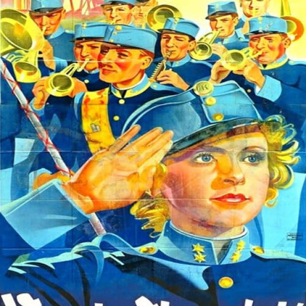 Das Filmplakat für „Vorstadtvarieté – Die Amsel vom Lichtental“ zeigt eine Musikkapelle.