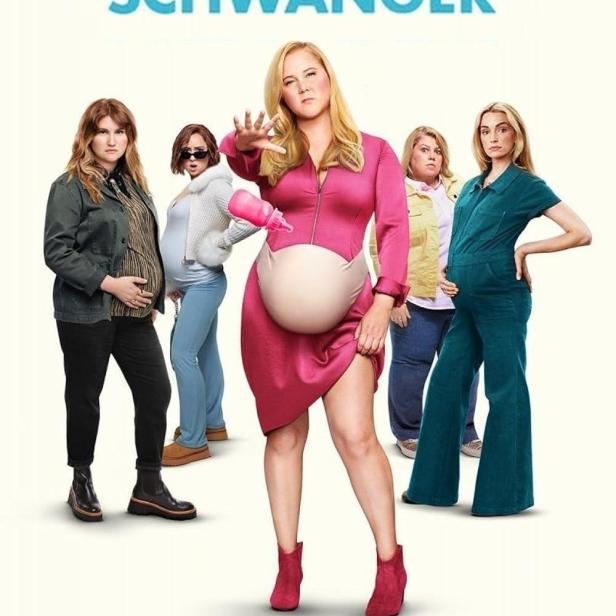 Das Filmplakat für „Irgendwie Schwanger“ mit Amy Schumer und anderen schwangeren Frauen.