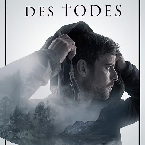 Das Filmplakat für „Die Chemie des Todes“ zeigt einen Mann mit Kapuze vor einer Landschaft.