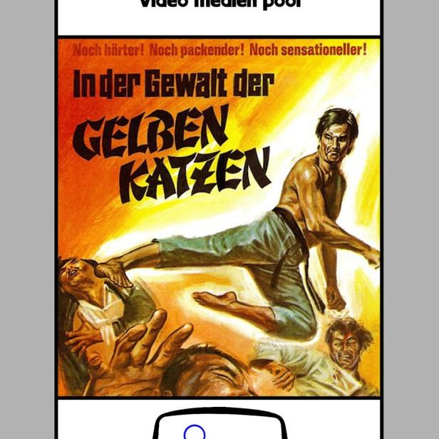 Das Cover des Films „In der Gewalt der gelben Katzen“ zeigt einen Mann im Kampf.