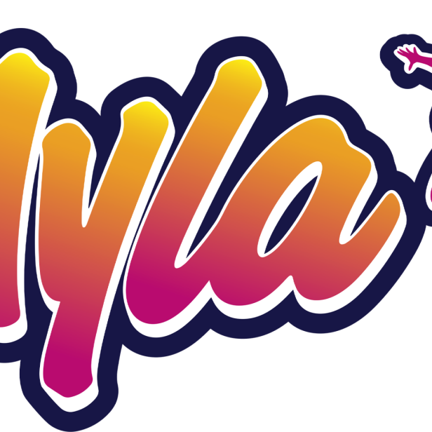 Das Disney-Logo „Ayla“ mit einer springenden Mädchensilhouette.