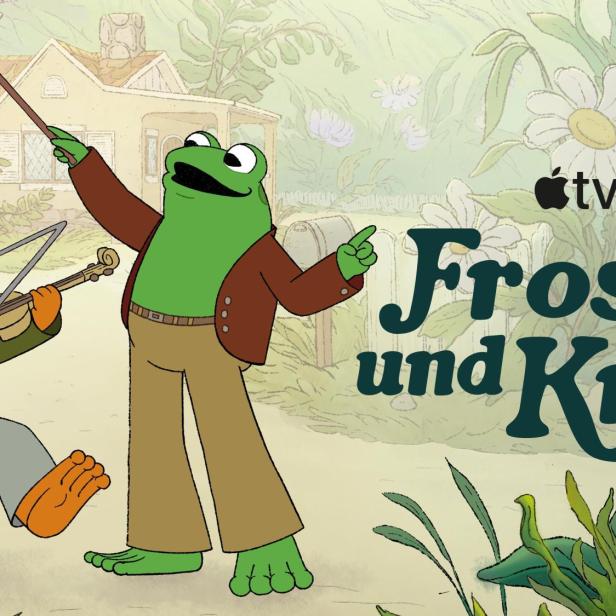 Szene aus der Zeichentrickserie „Frosch und Kröte“ auf Apple TV+.