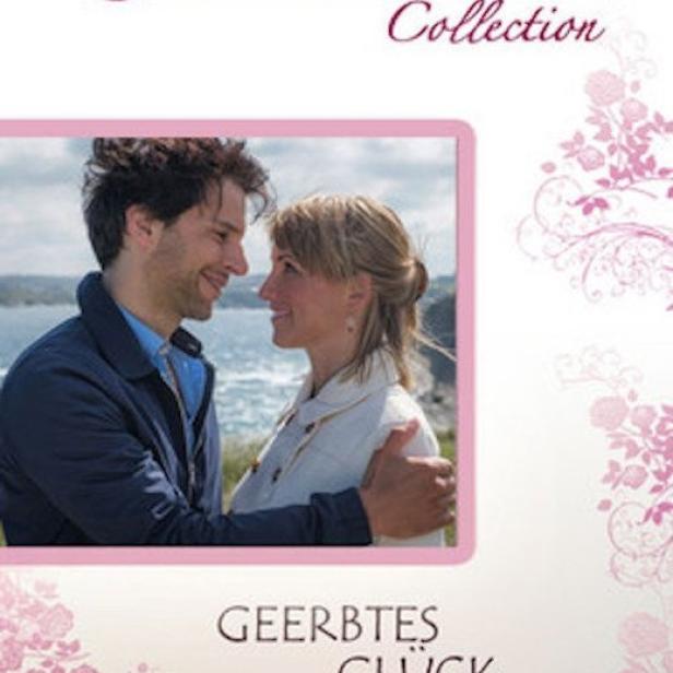 Das Cover des Rosamunde Pilcher Films „Geerbtes Glück“ zeigt ein verliebtes Paar vor einer Küstenlandschaft.