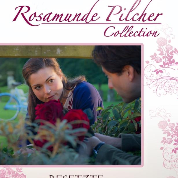 Das Cover von Rosamunde Pilchers „Besetzte Herzen“ zeigt zwei Personen mit roten Rosen.