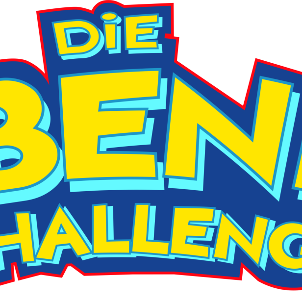 Das Logo für „Die Beni Challenge“ in Gelb, Blau und Rot.