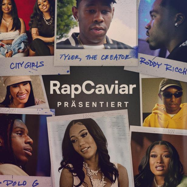 Das Cover von „RapCaviar“ zeigt Fotos von City Girls, Tyler the Creator, Roddy Ricch, Polo G, Coi Leray, Megan Thee Stallion und anderen.