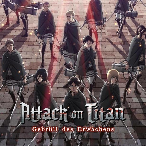 Das Cover von „Attack on Titan: Gebrüll des Erwachens“ zeigt die Charaktere in ihren Uniformen.