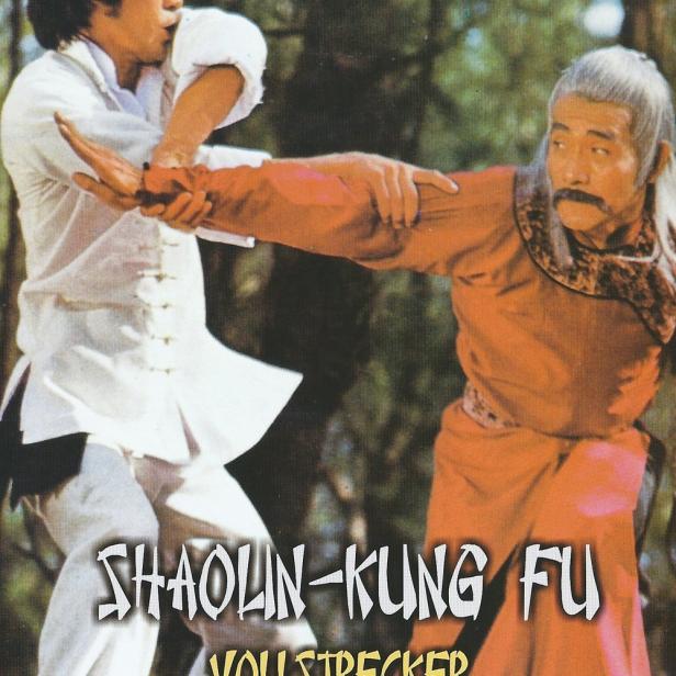 Das DVD-Cover des Films „Shaolin-Kung Fu: Vollstrecker der Gerechtigkeit“ zeigt zwei Männer im Kampf.