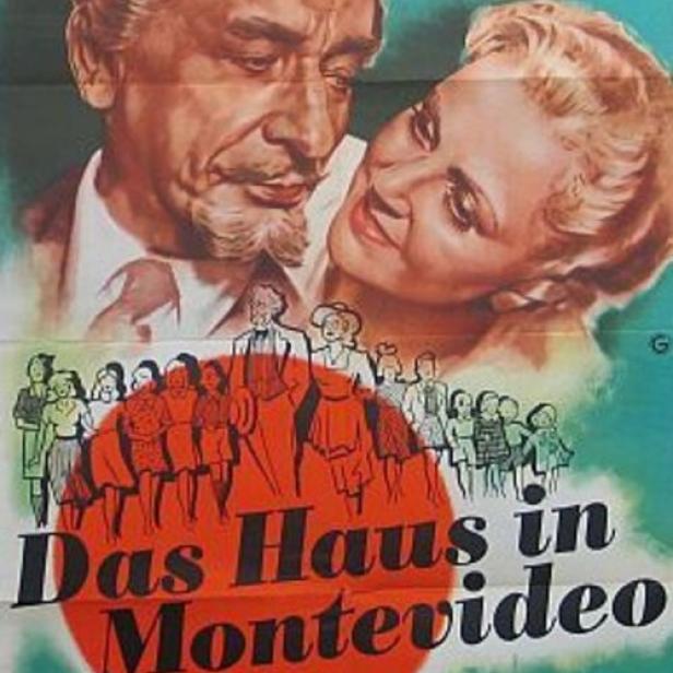 Das Filmplakat für „Das Haus in Montevideo“ mit Curt Goetz und Valerie v. Martens.