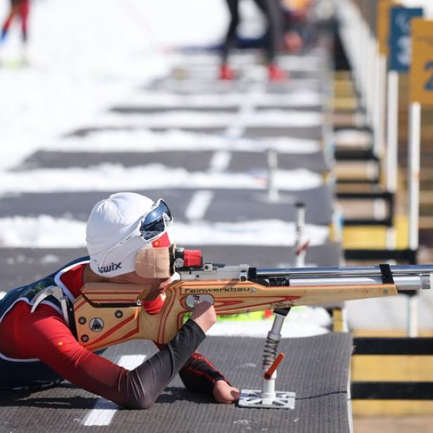 Schütze bei der Winterolympiade