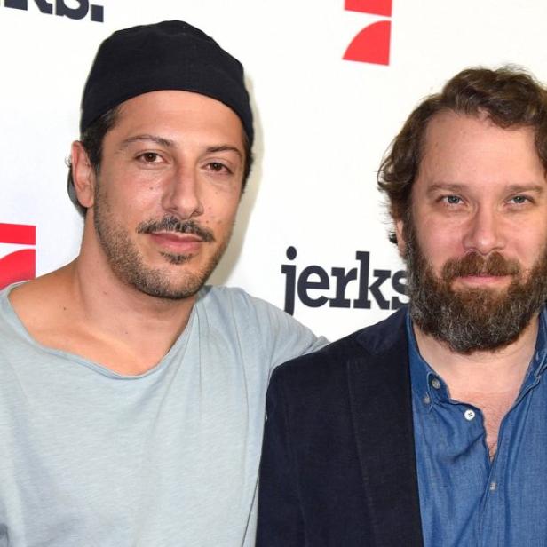 Fahri Yardim und Christian Ulmen bei Pressetermin