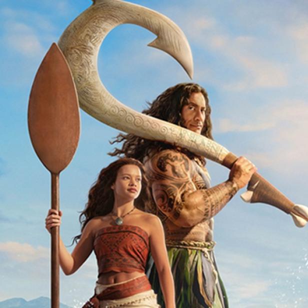 Catherine Lagaʻaia und Dwayne Johnson in ihren Vaiana-Rollen