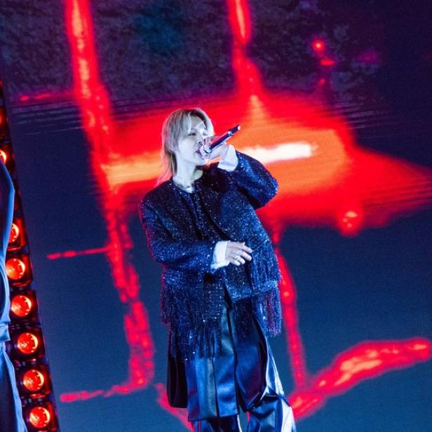 Jimin von BTS auf Bühne in Seoul