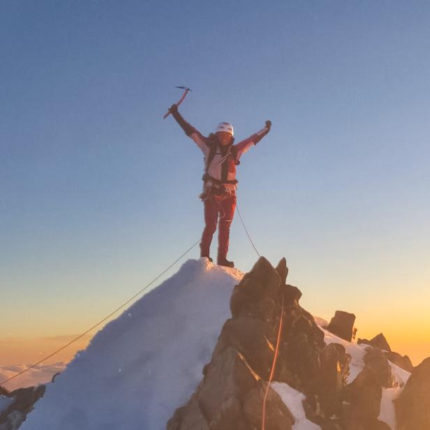  Laura Dahlmeier am Mont Blanc Vorgipfel 